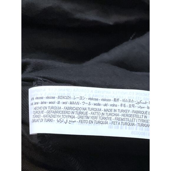 ZARA Dress Tunic M Black Denim Viscose Oversized Button Down Topstitched Z1975 - Picture 10 of 10